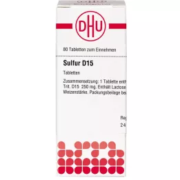 SULFUR D 15 tabletek, 80 szt