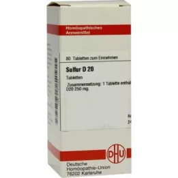 SULFUR D 20 tabletek, 80 szt