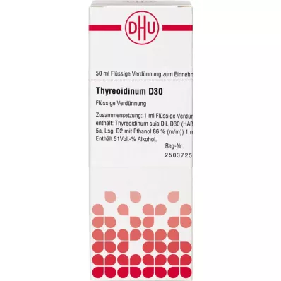 THYREOIDINUM D 30 Rozcieńczenie, 50 ml