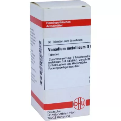 DHU Wanad metaliczny D 6 tabletek, 80 szt