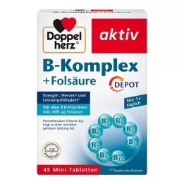 DOPPELHERZ Tabletki B-complex + kwas foliowy, 45 szt