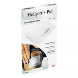 MEDIPORE+Pad 3M 10x20cm 3570NP Plaster, 5 szt