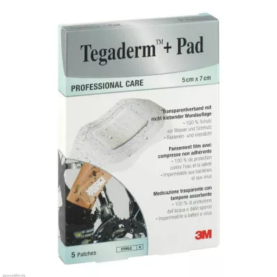 Tegaderm 3M Plus Pad 5x7cm plaster 3582NP, 5 szt Tegaderm 3M Plus Pad 5x7cm plaster 3582NP, 5 szt