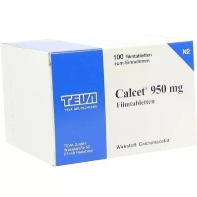 CALCET Tabletki powlekane 950 mg, 100 szt