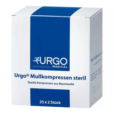 URGO MULLKOMPRESSEN 10x10 cm sterylne, 25X2 szt