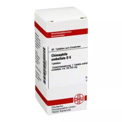CHIMAPHILA UMBELLATA D 6 tabletek, 80 szt