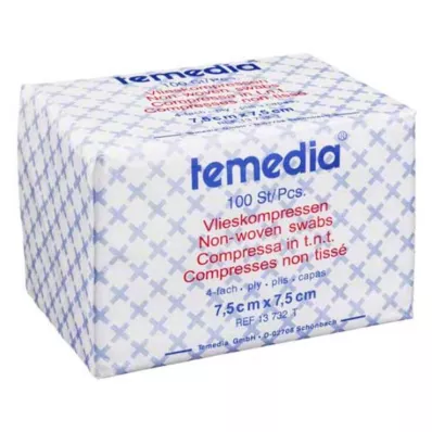 Kompresy polarowe 7,5x7,5 cm niesterylne 4-krotne, 100 sztuk Kompresy polarowe 7,5x7,5 cm niesterylne 4-krotne, 100 sztuk