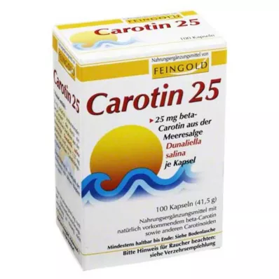 CAROTIN 25 kapsułek z drobnego złota, 100 szt
