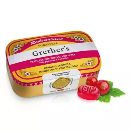 GRETHERS Pastylki czerwona porzeczka+witamina C bez cukru, 110 g