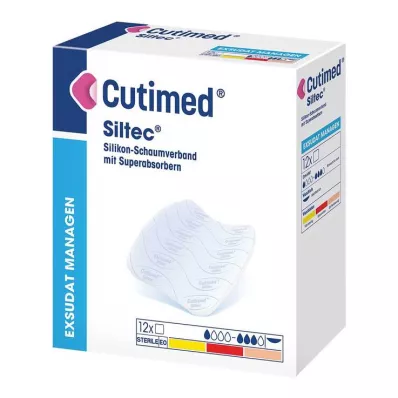 Opatrunek piankowy cięty Siltec 5x6 cm delikatnie przylepny, 12 sztuk