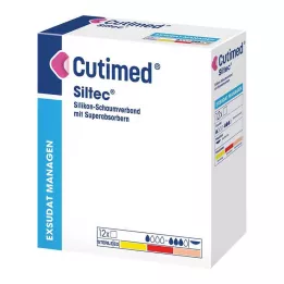 CUTIMED Nieprzylepny opatrunek piankowy Siltec 10x20 cm, 12 szt