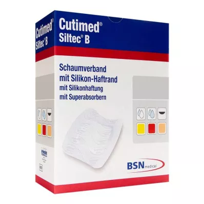 Opatrunek piankowy cięty Siltec B 7,5x7,5 cm z samoprzylepną krawędzią, 12 sztuk