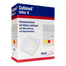 CUTIMED Siltec B Opatrunek piankowy 17,5x17,5 cm z klejem, 6 szt