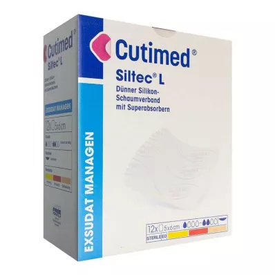 Opatrunek piankowy Cutimed Siltec L 5x6 cm dü.san.haf., 12 szt
