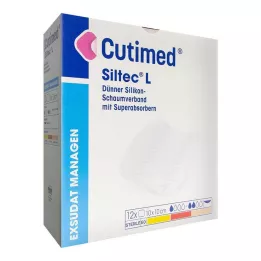 CUTIMED Siltec L Opatrunek piankowy 10x10 cm, 12 szt