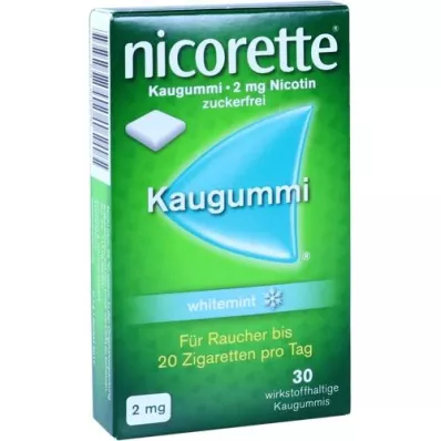 NICORETTE Guma do żucia 2 mg mięta biała, 30 szt