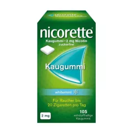 NICORETTE Guma do żucia 2 mg mięta biała, 105 szt