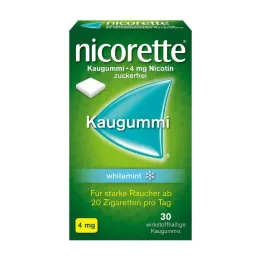 NICORETTE Guma do żucia 4 mg mięta biała, 30 szt