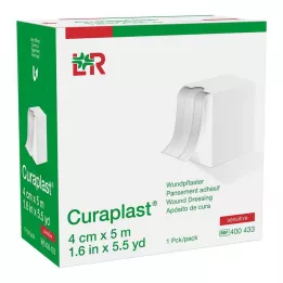 CURAPLAST Opatrunek na ranę, wrażliwy 4 cm x 5 m, 1 szt