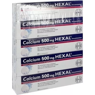 CALCIUM 500 HEXAL Tabletki musujące, 100 szt