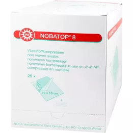 NOBATOP 8 Kompresy 10x10 cm sterylne, 25X5 szt