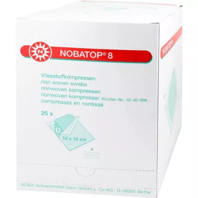 NOBATOP 8 Kompresy 10x10 cm sterylne, 25X5 szt NOBATOP 8 Kompresy 10x10 cm sterylne, 25X5 szt