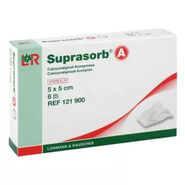 SUPRASORB A Alginian wapnia Compr.5x5 cm, 8 szt