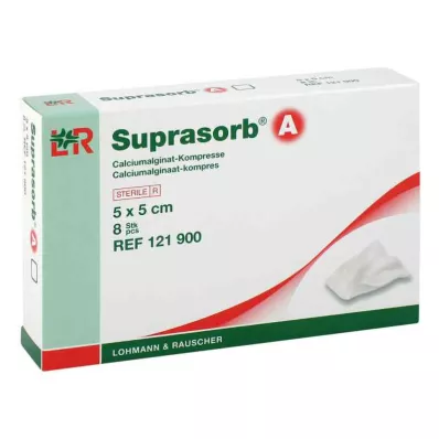 SUPRASORB A Alginian wapnia Compr.5x5 cm, 8 szt