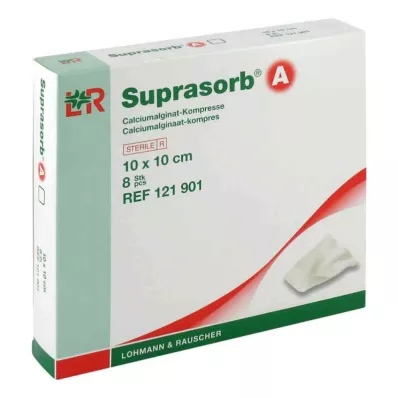 SUPRASORB Kompres z alginianu wapnia 10x10 cm, 8 szt