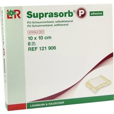 SUPRASORB P PU-Pianka samoprzylepna 10x10 cm, 8 szt