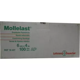 MOLLELAST Bandaże 6 cmx4 m białe luzem, 100 szt
