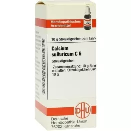 CALCIUM SULFURICUM C 6 kulek, 10 g