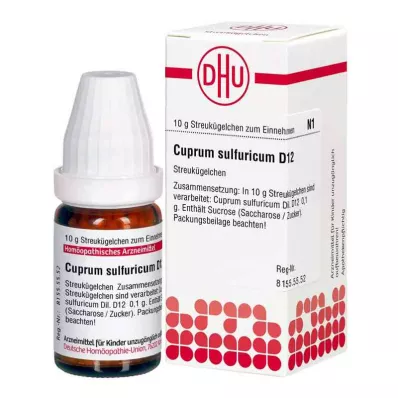 CUPRUM SULFURICUM D 12 kulek, 10 g