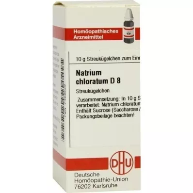 NATRIUM CHLORATUM D 8 kulek, 10 g