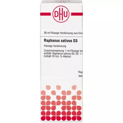 RAPHANUS SATIVUS D 3 Rozcieńczenie, 20 ml