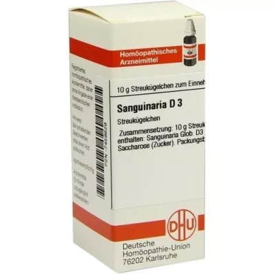 SANGUINARIA D 3 globulki, 10 g