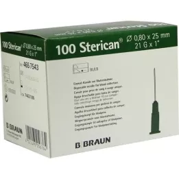 STERICAN Igły 21 Gx1 0,8x25 mm, 100 szt