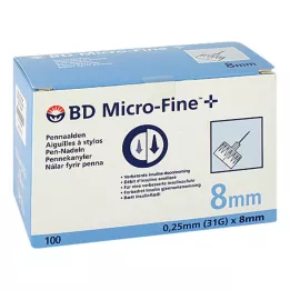 BD Microfine + igły 8 mm 0,25x8mm, 100 szt