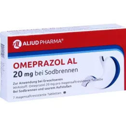 OMEPRAZOL AL 20 mg b.Sodbr.tabletki na sok żołądkowy, 7 szt