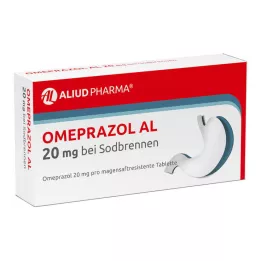 OMEPRAZOL AL 20 mg b.Sodbr.tabletki na sok żołądkowy, 7 szt