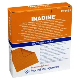 INADINE Gaza maściowa w. PVP Jod. 9,5x9,5cm, 10 szt
