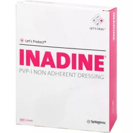 INADINE Gaza maściowa w. PVP Jod. 9,5x9,5cm, 25 szt