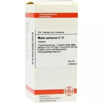 MATER PERLARUM D 12 tabletek, 200 szt