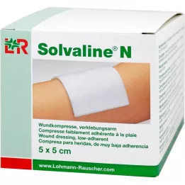 SOLVALINE N Kompresy 5x5 cm sterylne, 25 szt