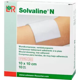 SOLVALINE N Kompresy 10x10 cm sterylne, 10 szt