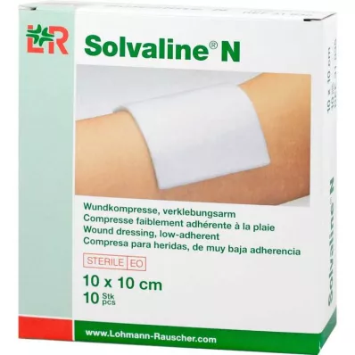 Solvaline N 10x10 cm sterylne kompresy, 10 szt