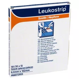 LEUKOSTRIP Paski szwów 6,4x102 mm, 10X5 szt