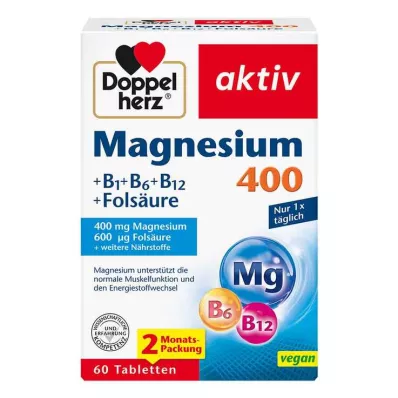 DOPPELHERZ Tabletki magnezu 400 mg, 60 szt