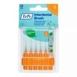TEPE Szczoteczka międzyzębowa oryginalna 0,45 mm ISO 1 pomarańczowa, 6 szt