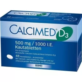 CALCIMED D3 500 mg/1000 j.m. Tabletki do żucia, 48 szt